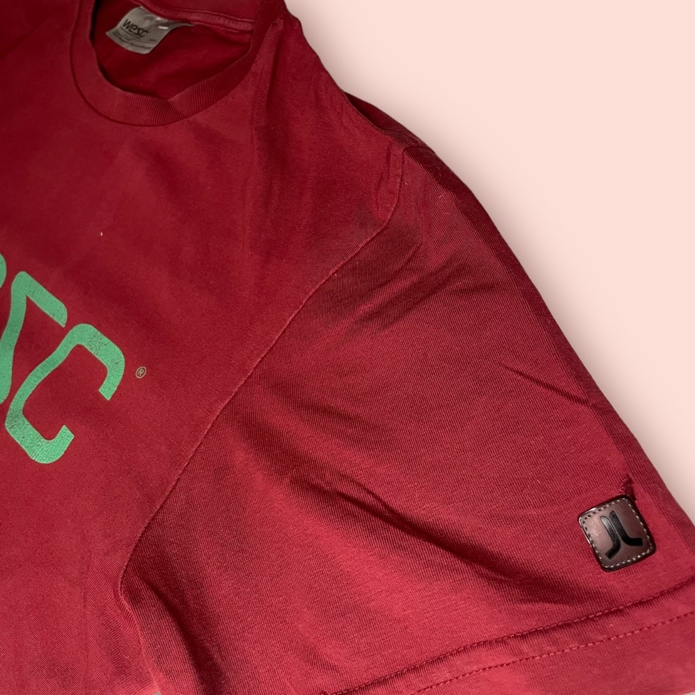 WESC burgundy tee